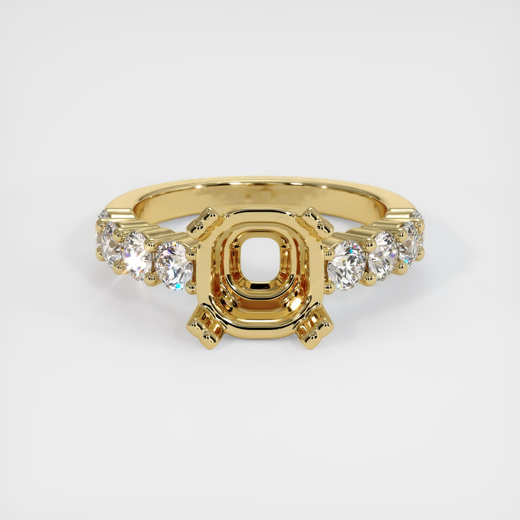 14K Yellow Gold Accent Stones Ring Setting