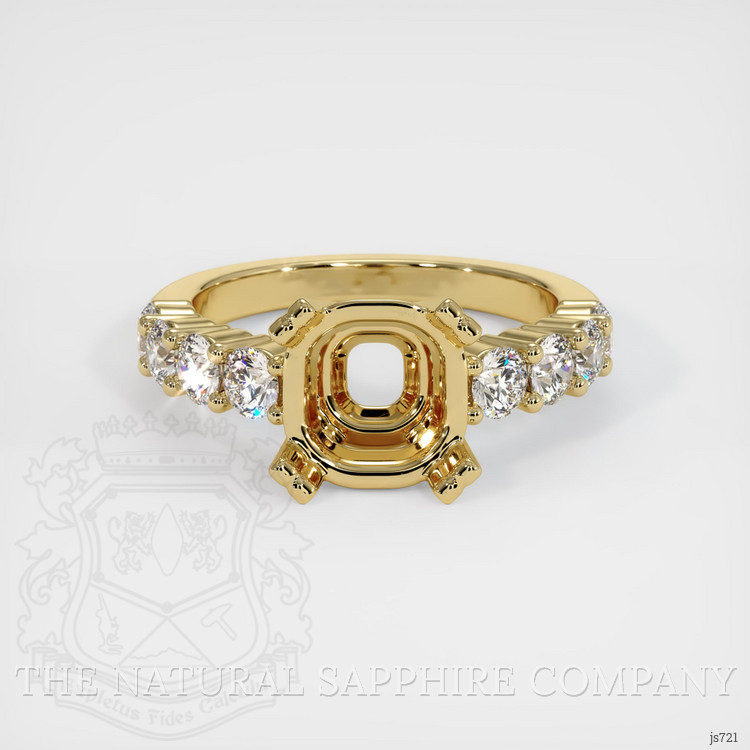 14K Yellow Gold Accent Stones Ring Setting