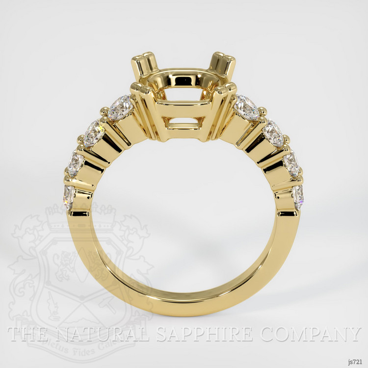 14K Yellow Gold Accent Stones Ring Setting