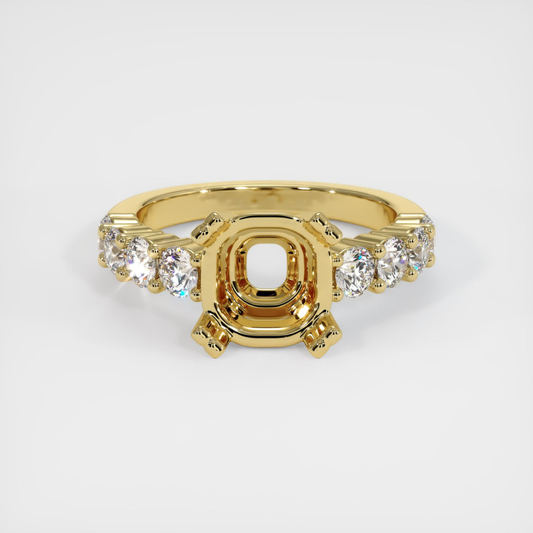 18K Yellow Gold Accent Stones Ring Setting