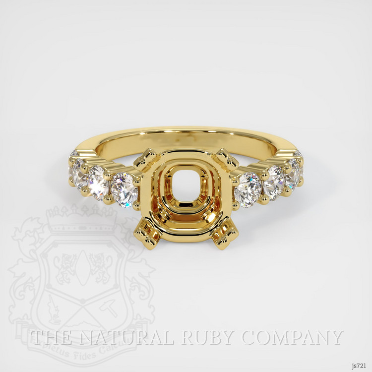 18K Yellow Gold Accent Stones Ring Setting