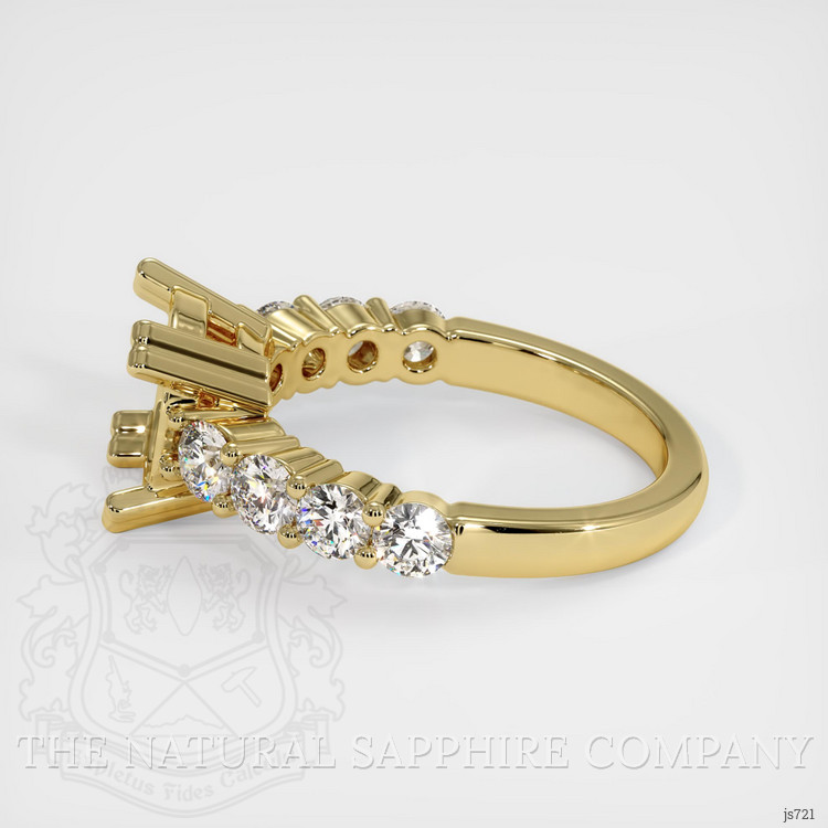 18K Yellow Gold Accent Stones Ring Setting