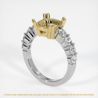 14K Yellow & White Accent Stones Ring Setting Video