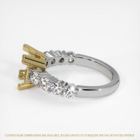 14K Yellow & White Accent Stones Ring Setting Image