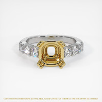 18K Yellow & White Accent Stones Ring Setting Image