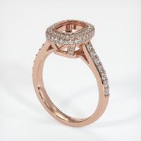 14K Rose Gold Pave Ring Setting Video