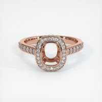 14K Rose Gold Pave Ring Setting Image