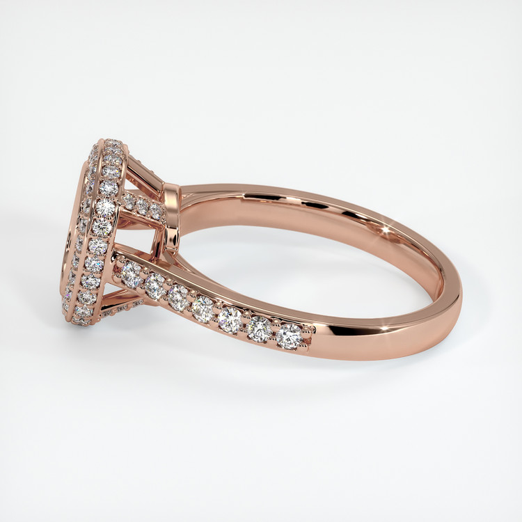 14K Rose Gold Pave Ring Setting