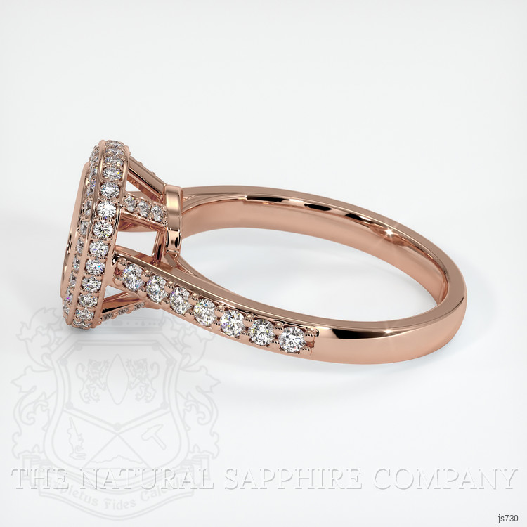 14K Rose Gold Pave Ring Setting