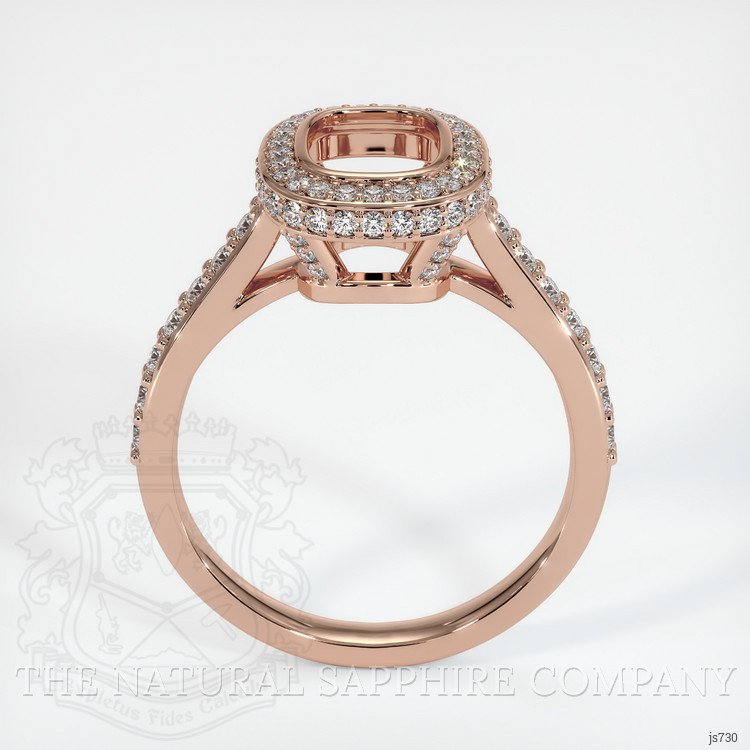 14K Rose Gold Pave Ring Setting