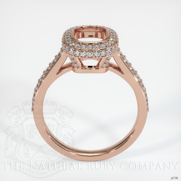 14K Rose Gold Pave Ring Setting