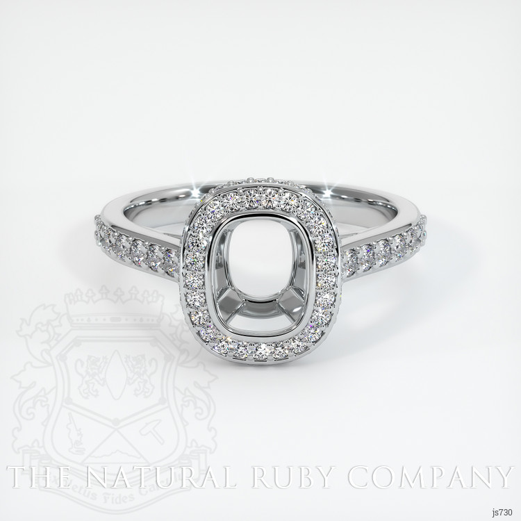 14K White Gold Pave Ring Setting
