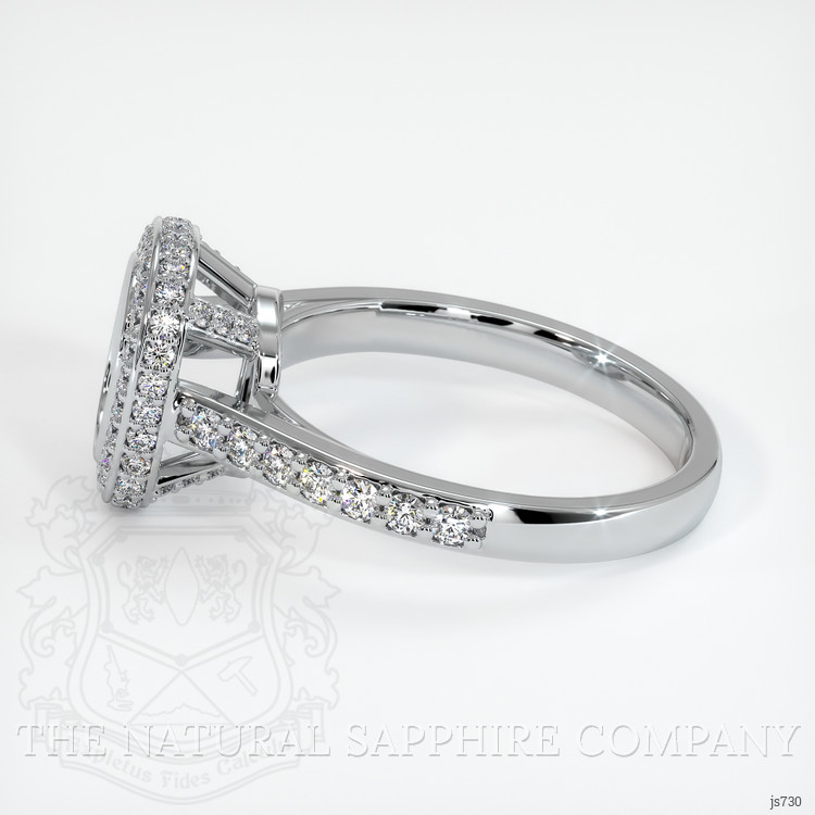 14K White Gold Pave Ring Setting