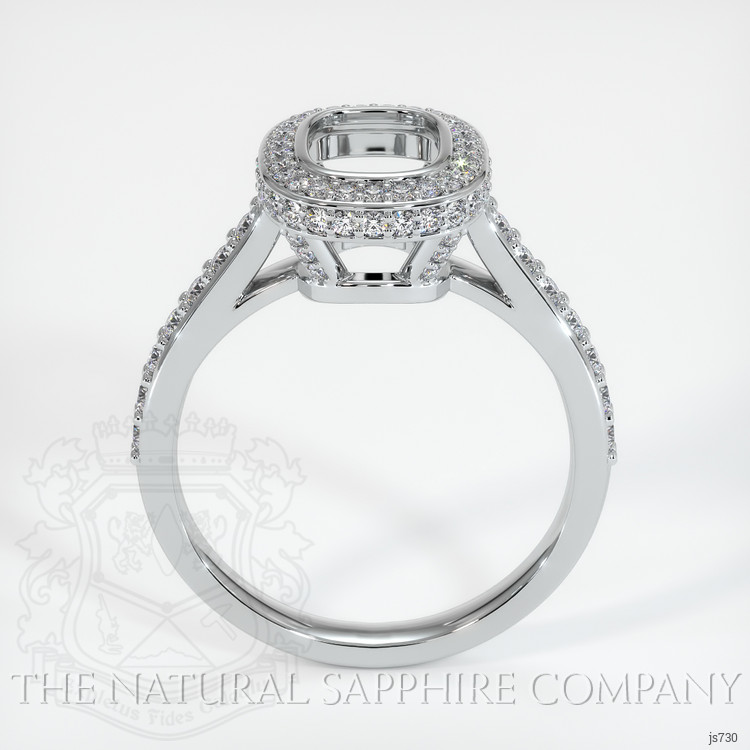 14K White Gold Pave Ring Setting