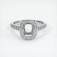 18K White Gold Pave Ring Setting Image