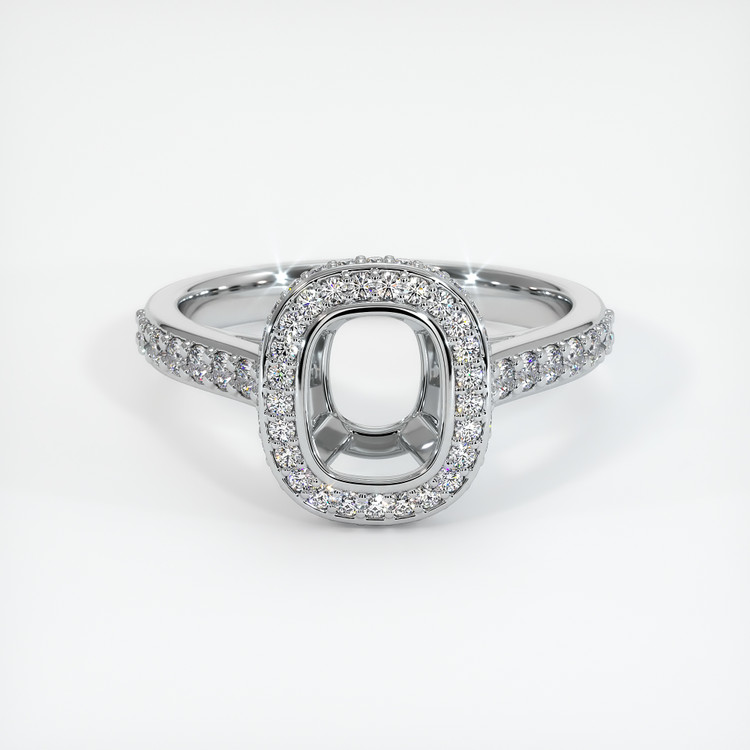 18K White Gold Pave Ring Setting