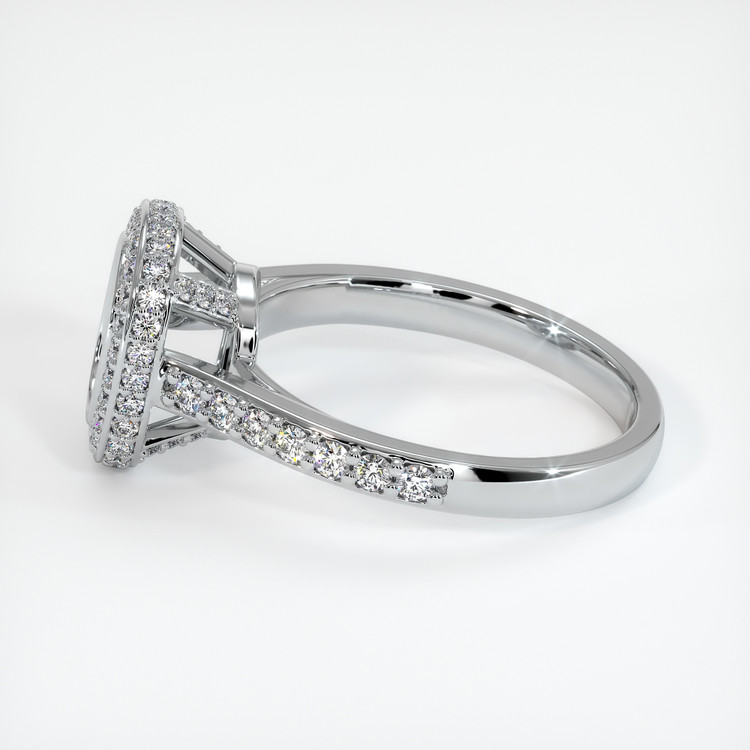 18K White Gold Pave Ring Setting