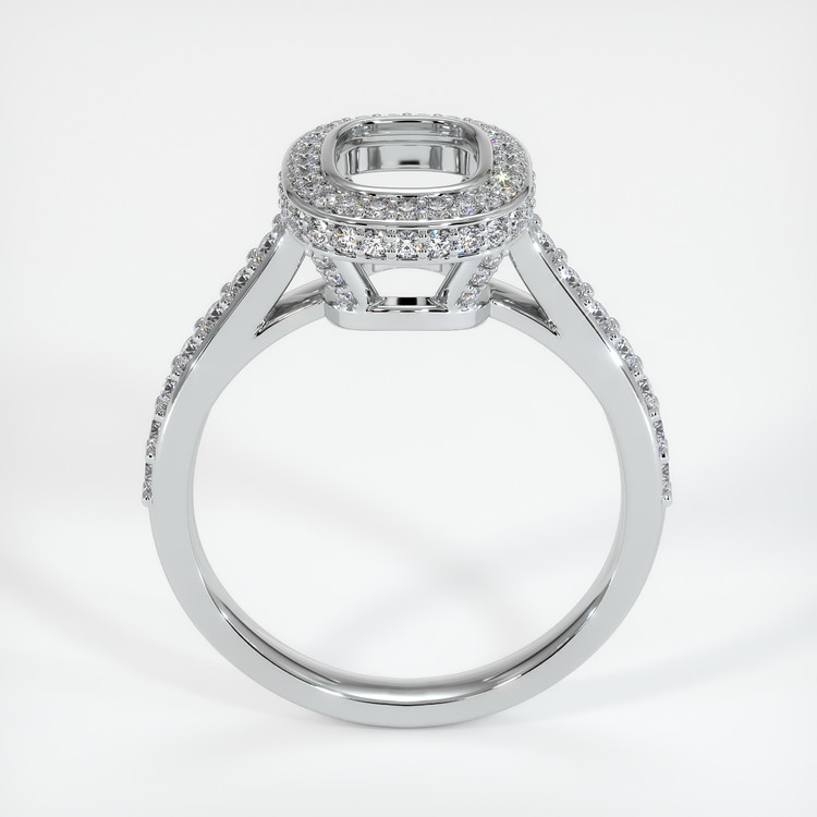 18K White Gold Pave Ring Setting