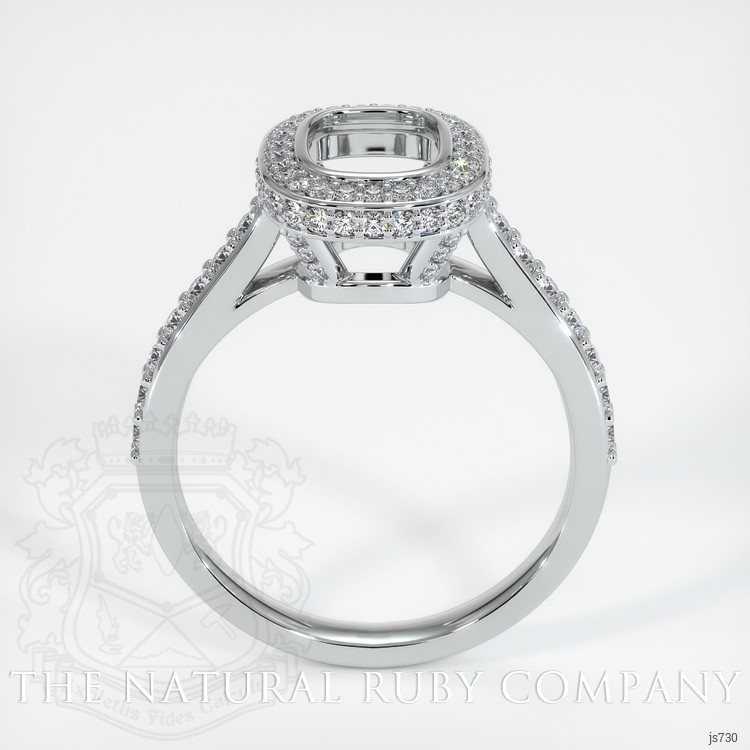 18K White Gold Pave Ring Setting