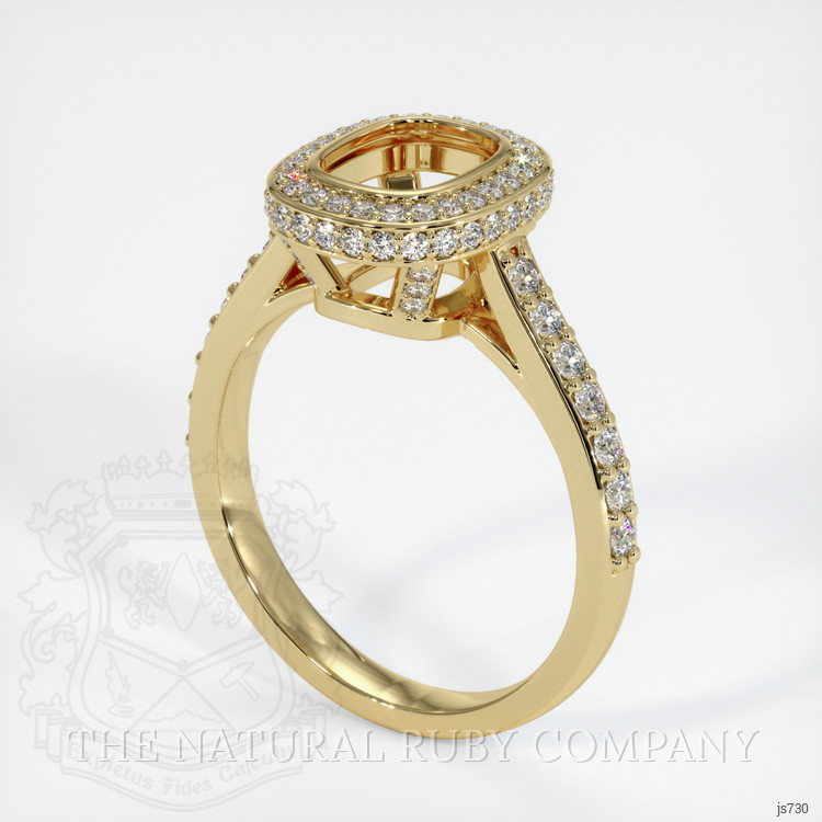 10K Yellow Gold Pave Ring Setting