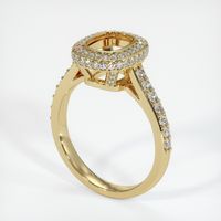 14K Yellow Gold Pave Ring Setting Video