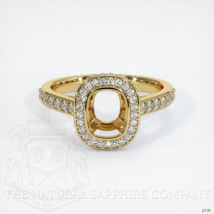 14K Yellow Gold Pave Ring Setting