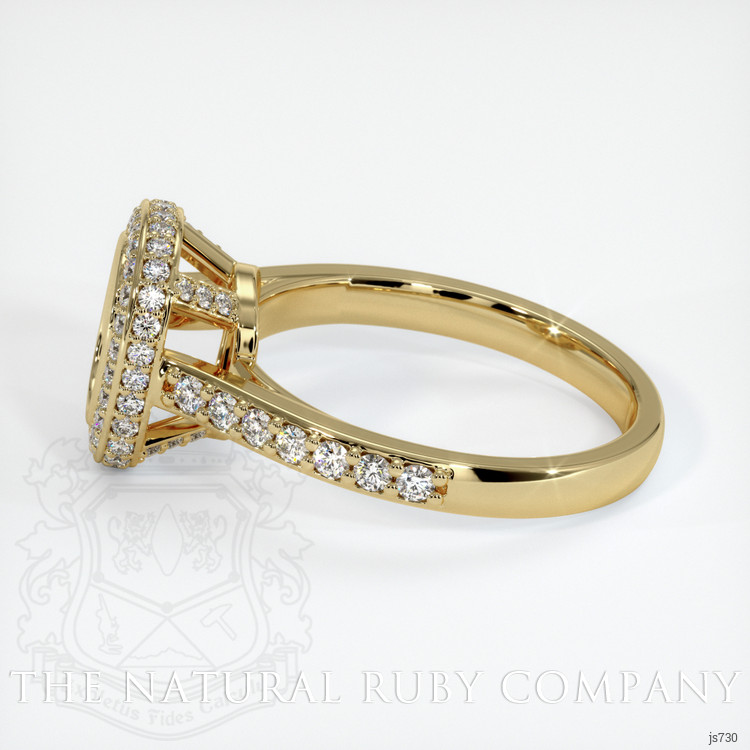 14K Yellow Gold Pave Ring Setting