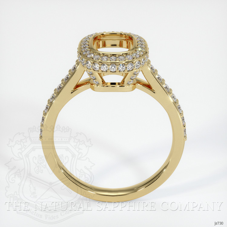 14K Yellow Gold Pave Ring Setting