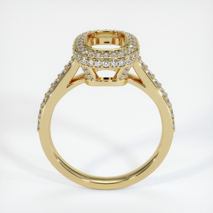 14K Yellow Gold Pave Ring Setting