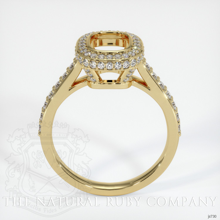 14K Yellow Gold Pave Ring Setting