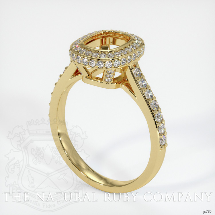 18K Yellow Gold Pave Ring Setting
