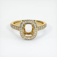 18K Yellow Gold Pave Ring Setting Image