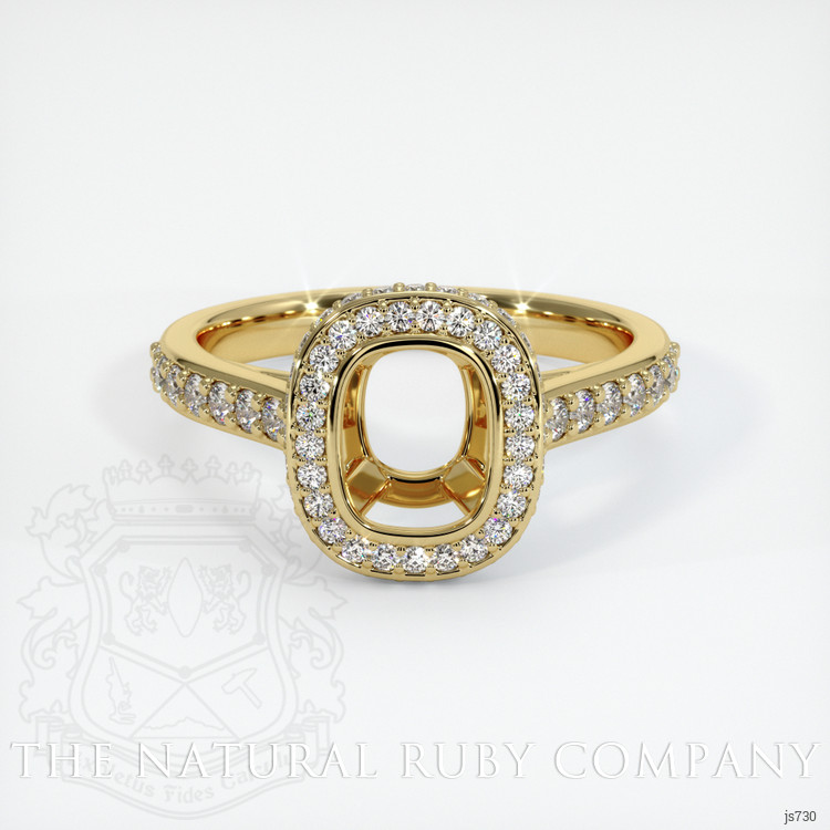 18K Yellow Gold Pave Ring Setting