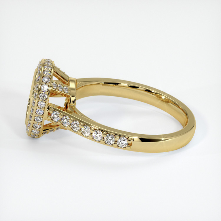 18K Yellow Gold Pave Ring Setting