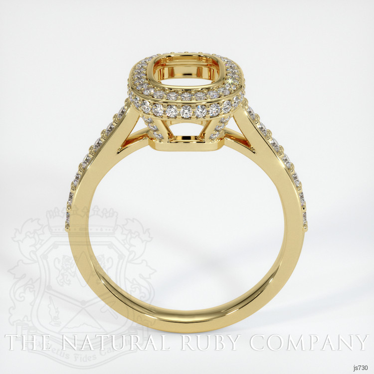 18K Yellow Gold Pave Ring Setting