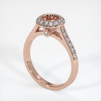 14K Rose Gold Pave Ring Setting Video