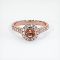 14K Rose Gold Pave Ring Setting Image