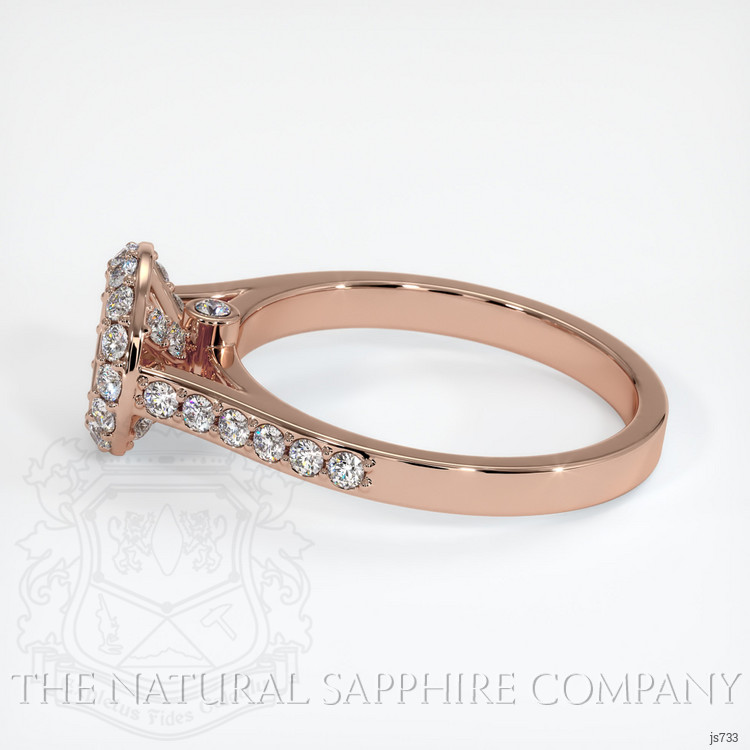 14K Rose Gold Pave Ring Setting