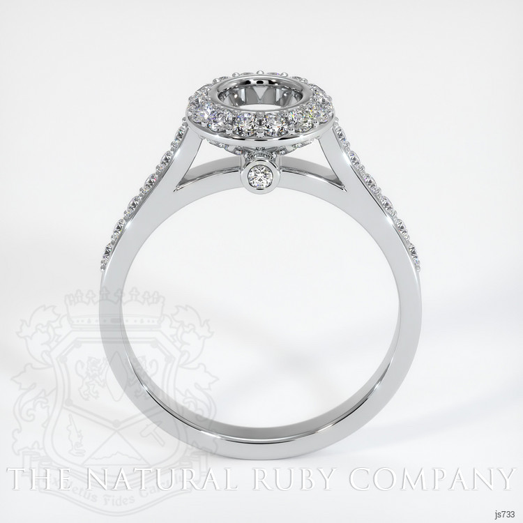 14K White Gold Pave Ring Setting