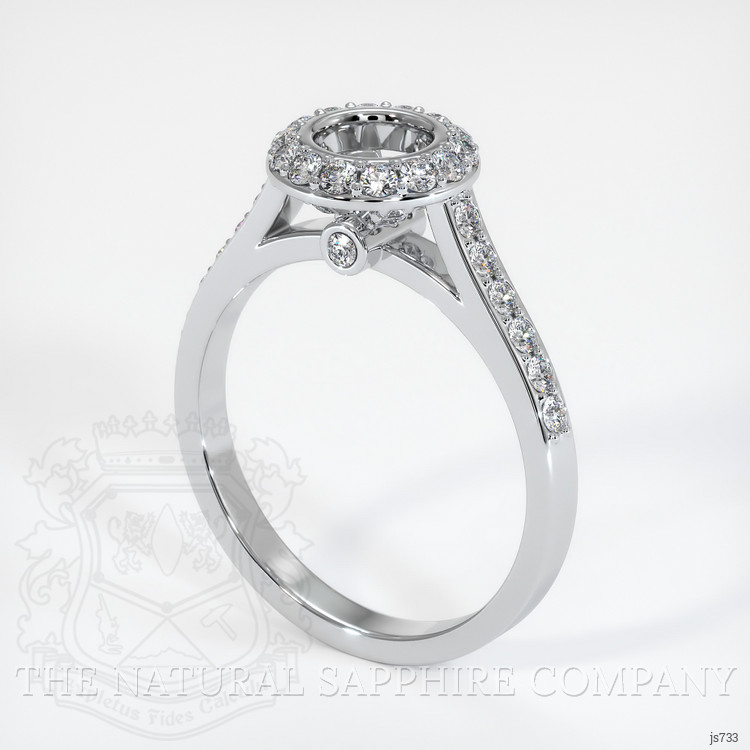 18K White Gold Pave Ring Setting