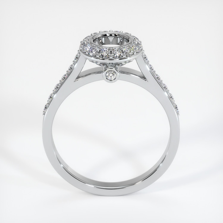 18K White Gold Pave Ring Setting
