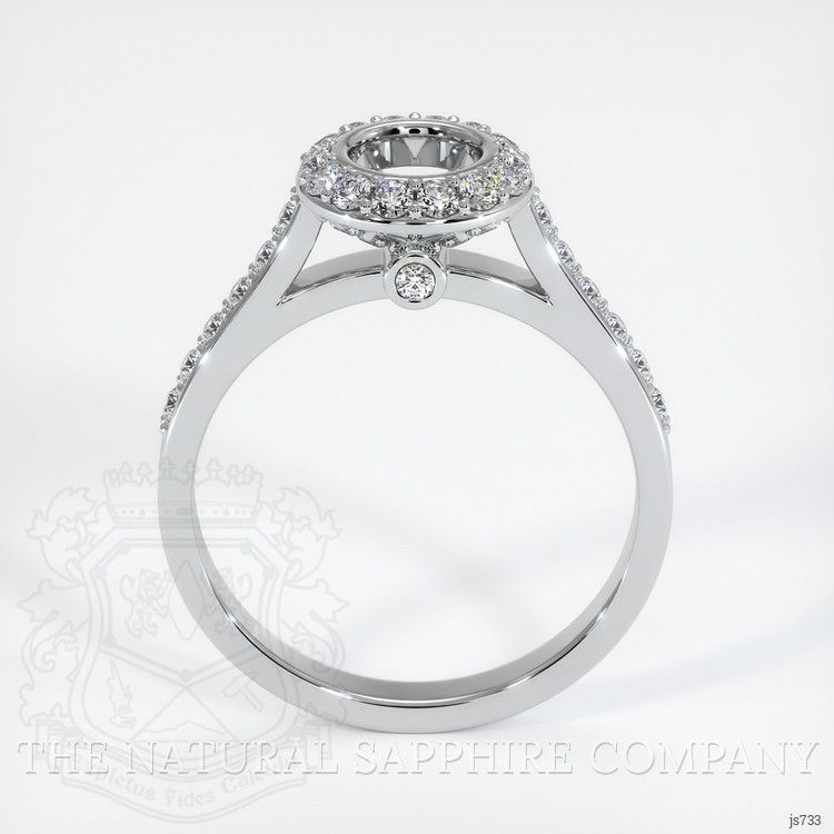 18K White Gold Pave Ring Setting