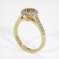 10K Yellow Gold Pave Ring Setting Video