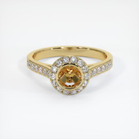 10K Yellow Gold Pave Ring Setting Image