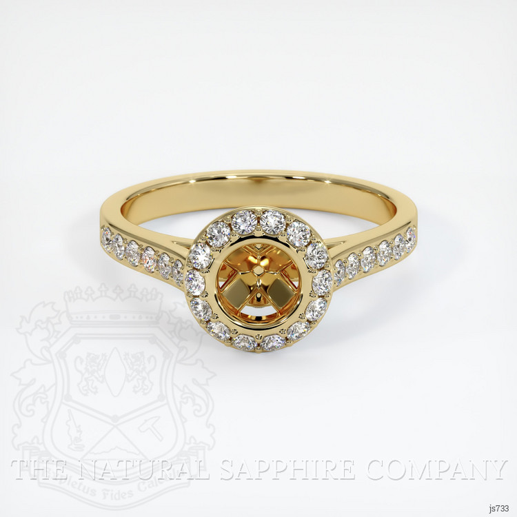 10K Yellow Gold Pave Ring Setting