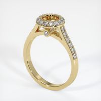 14K Yellow Gold Pave Ring Setting Video