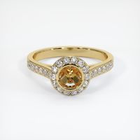 14K Yellow Gold Pave Ring Setting Image