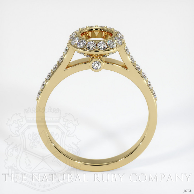 14K Yellow Gold Pave Ring Setting