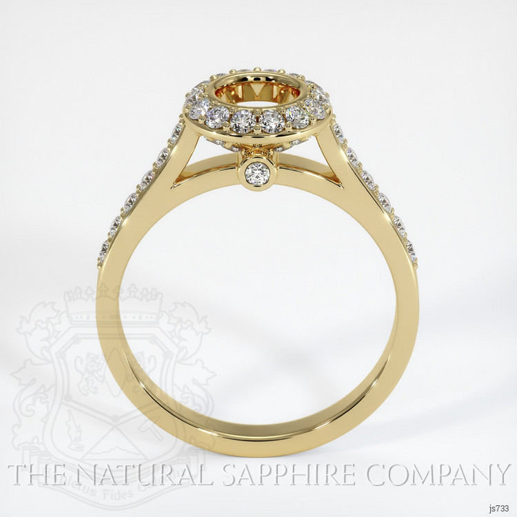 14K Yellow Gold Pave Ring Setting