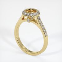 18K Yellow Gold Pave Ring Setting Video
